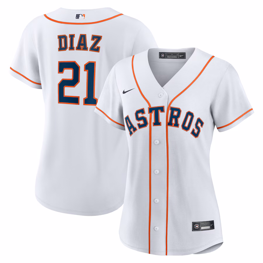 Women's Houston Astros Yainer Diaz Nike White Home Replica Jersey