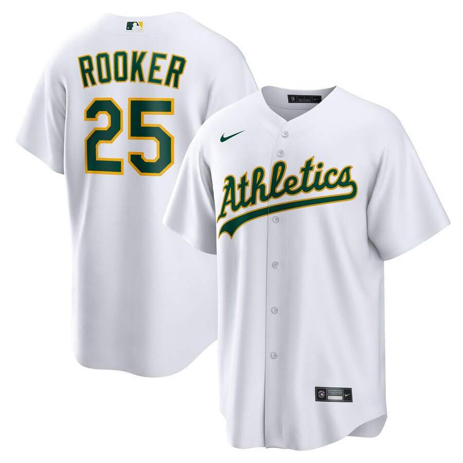 Men's Oakland Athletics Brent Rooker Nike White Home Replica Jersey