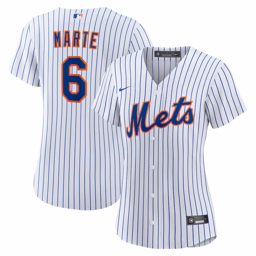 Women's New York Mets Starling Marte Nike White Home Replica Player Jersey