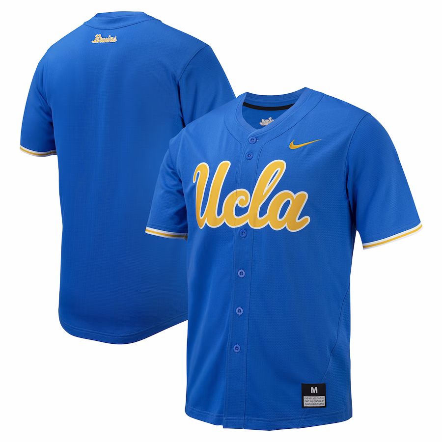 UCLA Bruins Nike Replica Full-Button Baseball Jersey - Blue