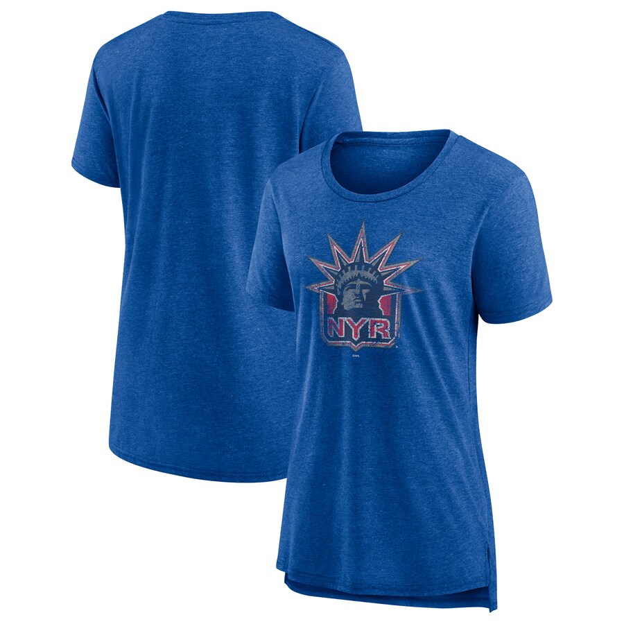 Women's New York Rangers Fanatics Heather Blue Special Edition 2.0 Modern T-Shirt
