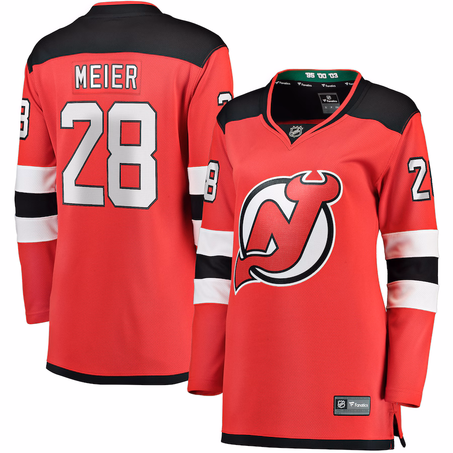 Women's New Jersey Devils Timo Meier Fanatics Red Home Breakaway Player Jersey