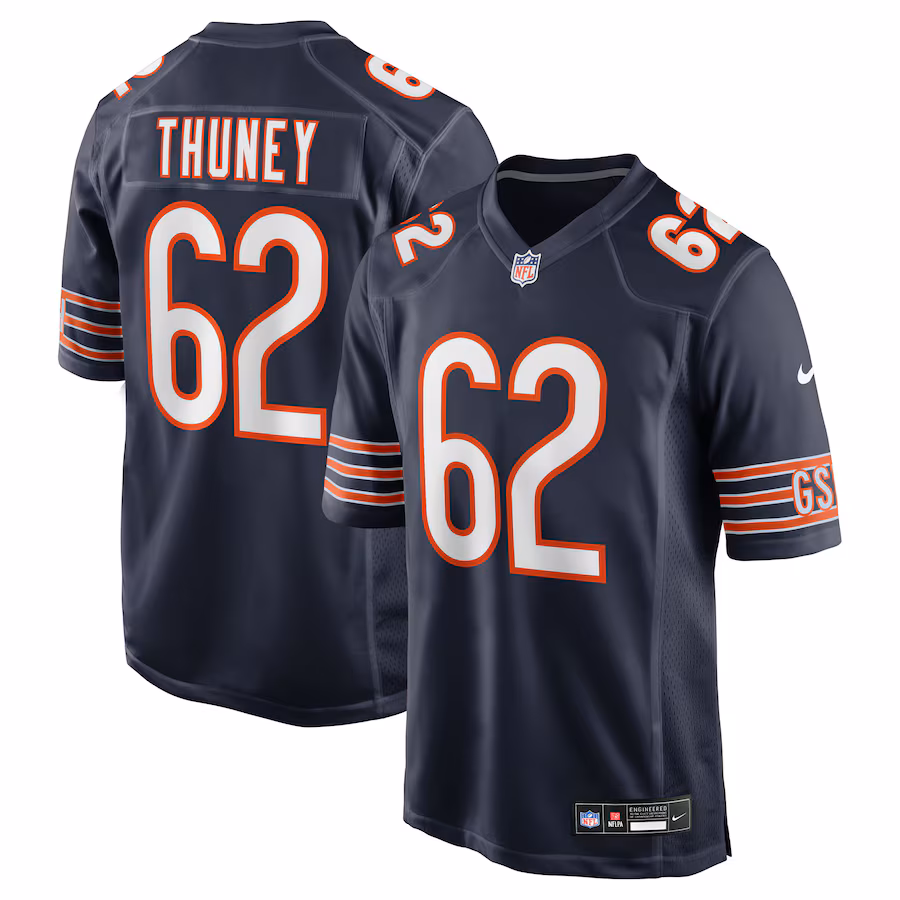 Men's Chicago Bears Joe Thuney Nike Navy Team Game Jersey
