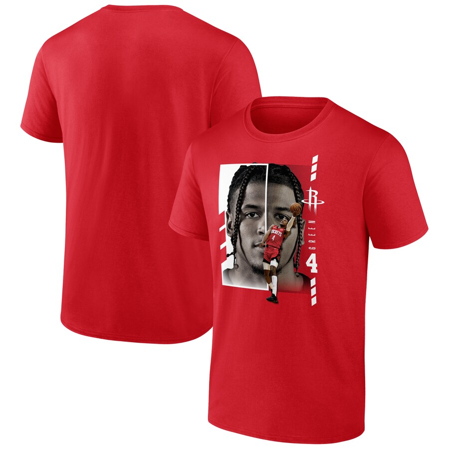 Men's Houston Rockets Jalen Green Red Jump Pass T-Shirt