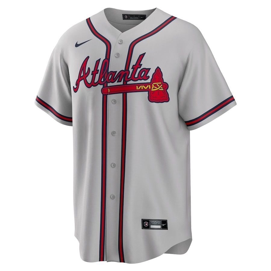 Men's Atlanta Braves  Nike Gray Away Limited Custom Jersey