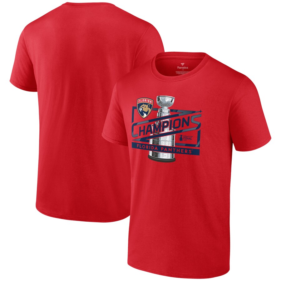 Men's Florida Panthers Fanatics Red 2024 Stanley Cup Champions Primetime T-Shirt