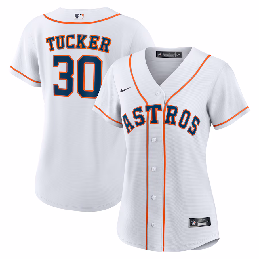 Men's Houston Astros Kyle Tucker Nike White Home Replica Jersey