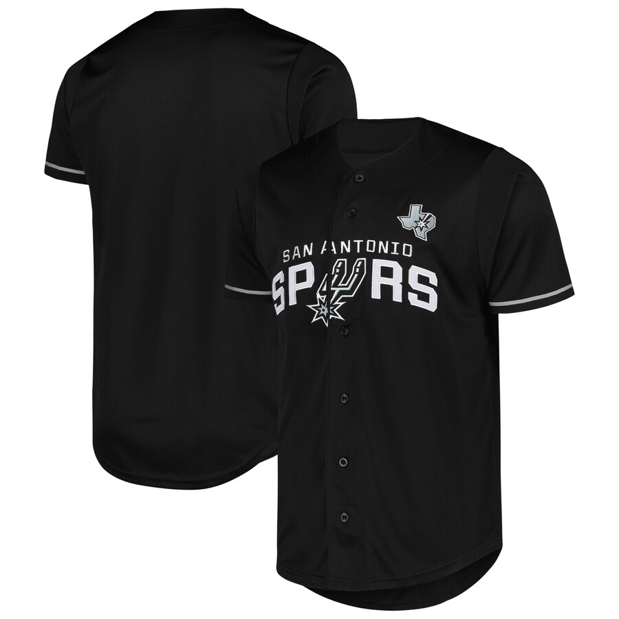 Men's San Antonio Spurs Fanatics Black Pop Baseball Jersey