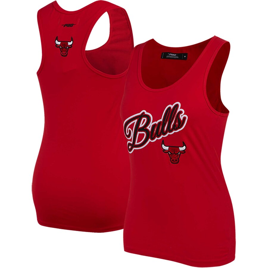 Women's Chicago Bulls  Pro Standard Red Script Tank Top