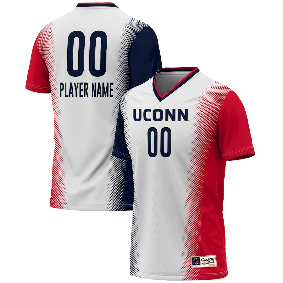 UConn Huskies GameDay Greats Unisex NIL Pick-A-Player Lightweight Women's Soccer Jersey - White