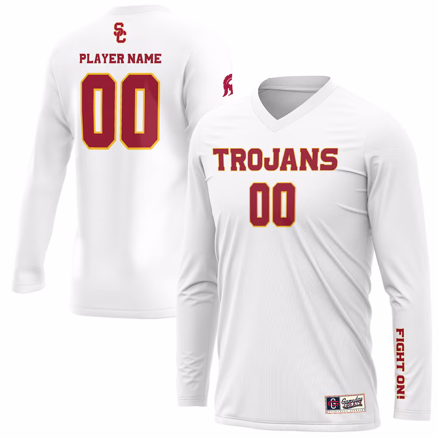 USC Trojans GameDay Greats Unisex NIL Pick-A-Player Lightweight Volleyball Jersey?�C White