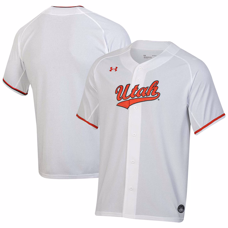 Men's Under Armour White Utah Utes Replica Baseball Jersey