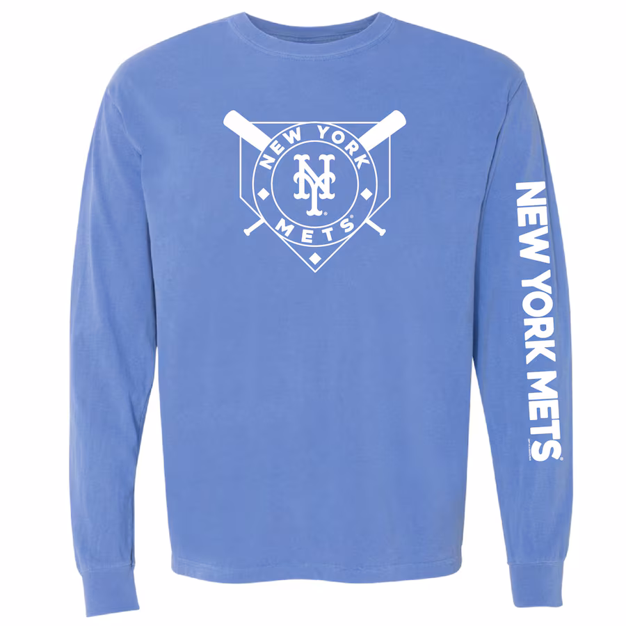 Women's New York Mets Soft as a Grape Royal Pigment Dye Long Sleeve T-Shirt