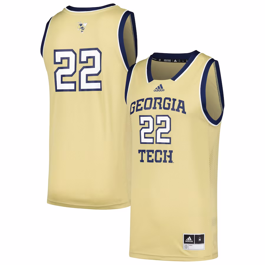 #22 Georgia Tech Yellow Jackets adidas Swingman Jersey - Gold