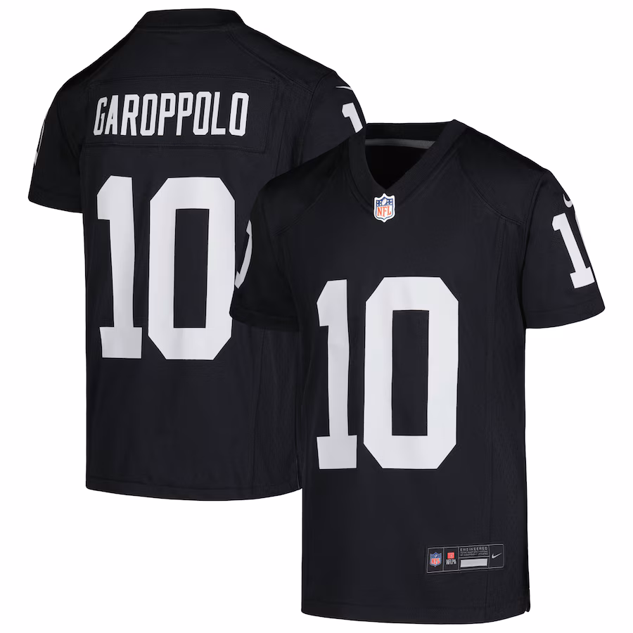 Youth Las Vegas Raiders Jimmy Garoppolo Nike Black Game Jersey