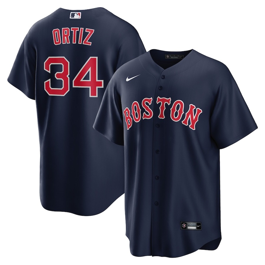 Men's Boston Red Sox David Ortiz Nike Navy Alternate Elite Player Jersey