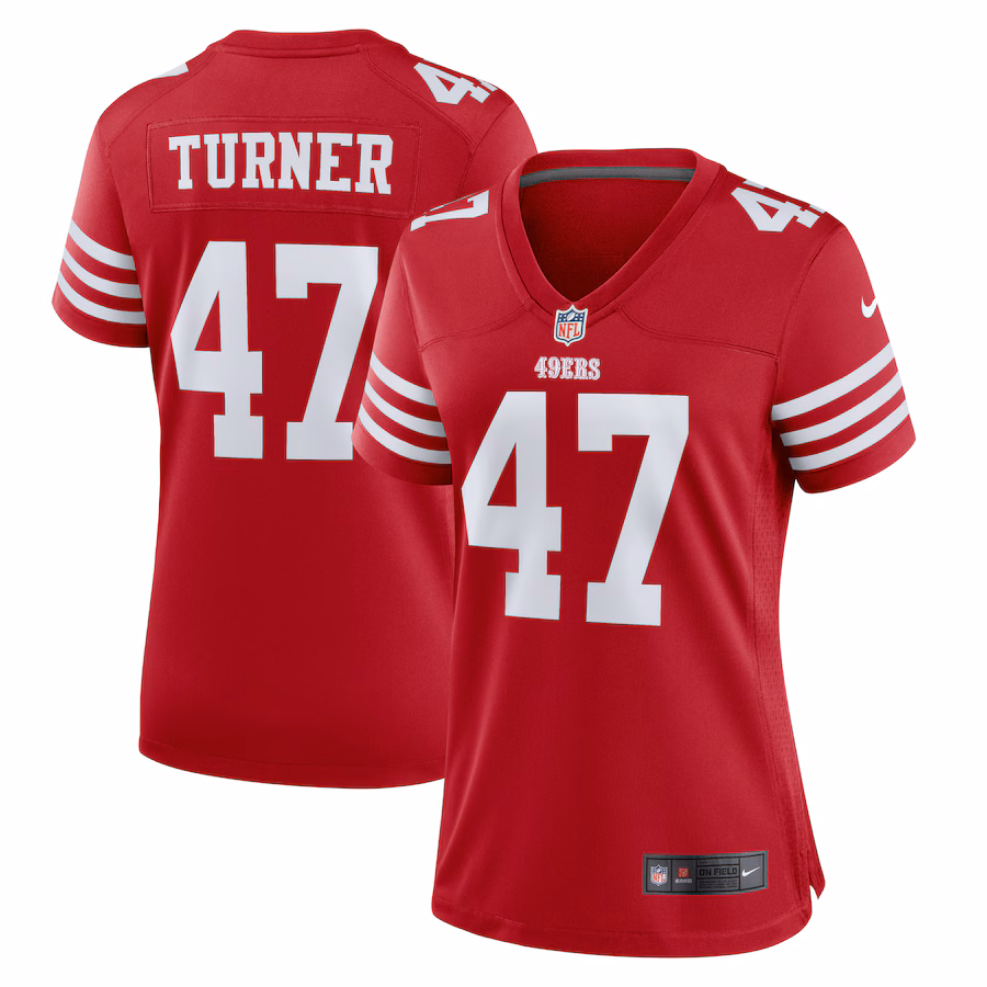 Women's San Francisco 49ers Ezekiel Turner Nike  Scarlet Team Game Jersey