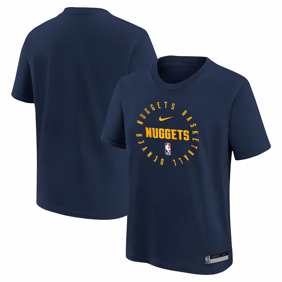 Youth Denver Nuggets Nike Navy Practice Legend T-Shirt