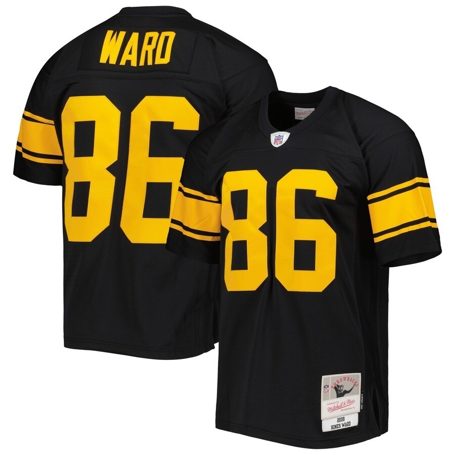 Men's Pittsburgh Steelers Hines Ward Mitchell & Ness Black Legacy Replica Jersey