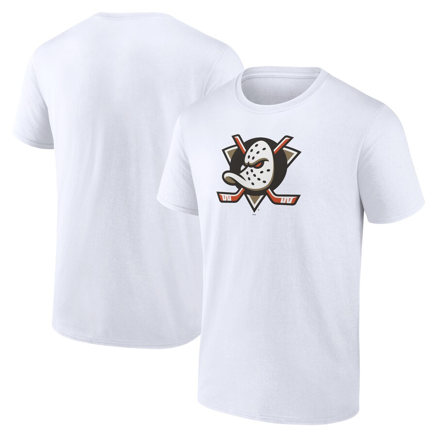 Men's Anaheim Ducks White Primary Logo T-Shirt