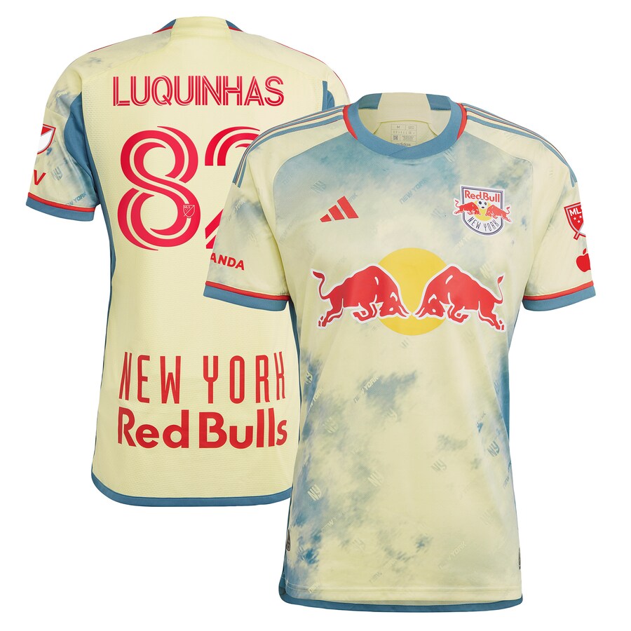 Men's New York Red Bulls Luquinhas adidas Yellow 2023 Daniel Patrick Kit Authentic Jersey
