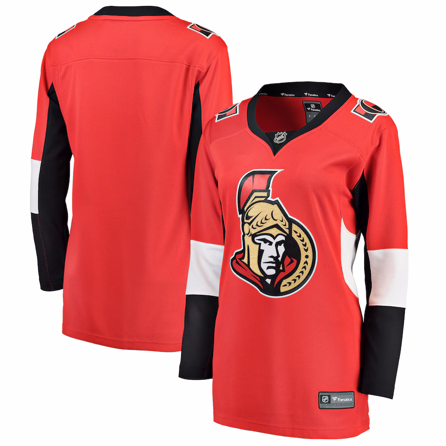 Women's Ottawa Senators Fanatics Red Breakaway Home Blank Jersey