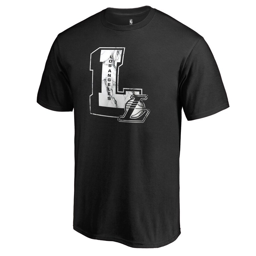 Men's Los Angeles Lakers Black Letterman T-Shirt