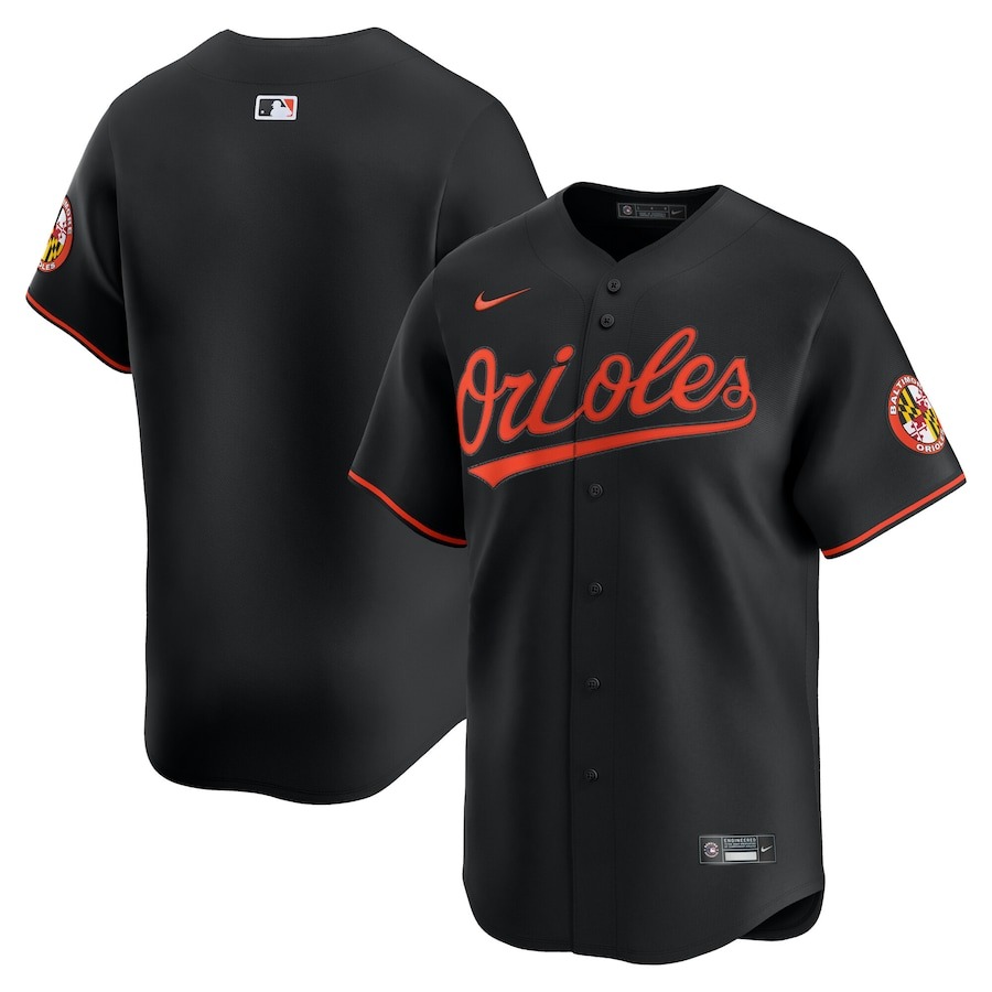 Men's Baltimore Orioles  Nike Black  Alternate Limited Custom Jersey