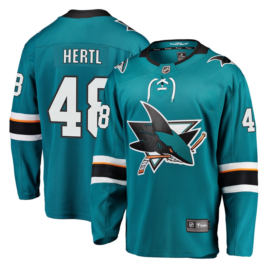 Men's San Jose Sharks Tomas Hertl Fanatics Branded Teal Breakaway Jersey