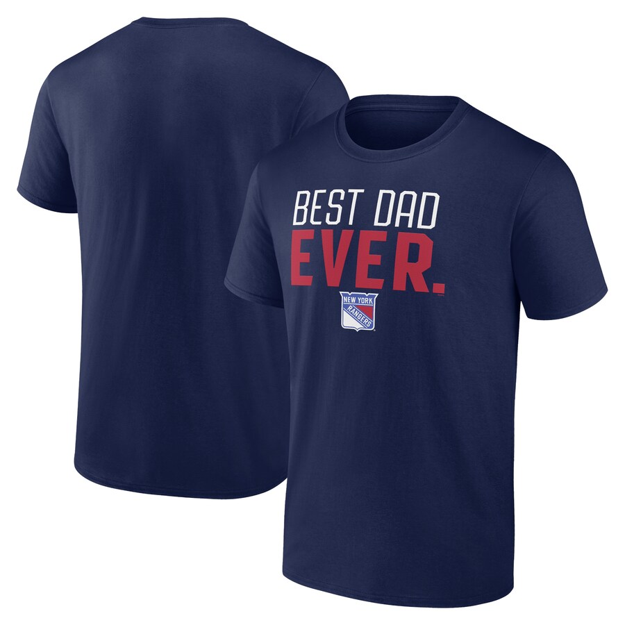 Men's New York Rangers Navy Best Dad Ever T-Shirt
