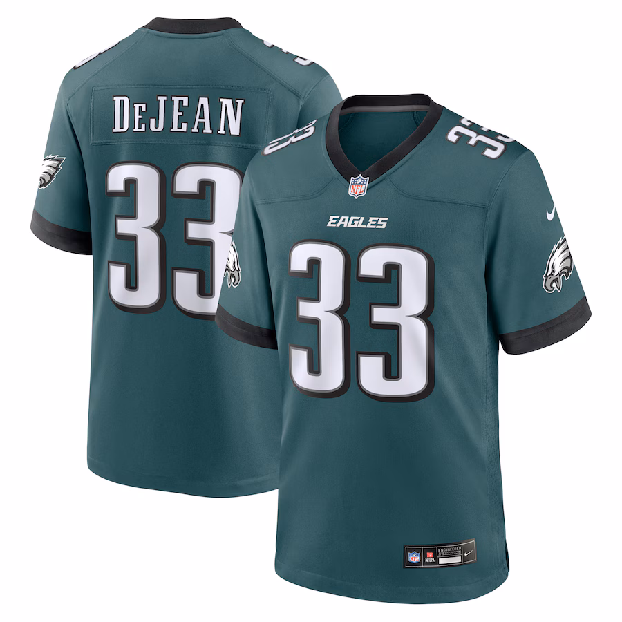 Men's Philadelphia Eagles Cooper DeJean Nike Green  Game Jersey