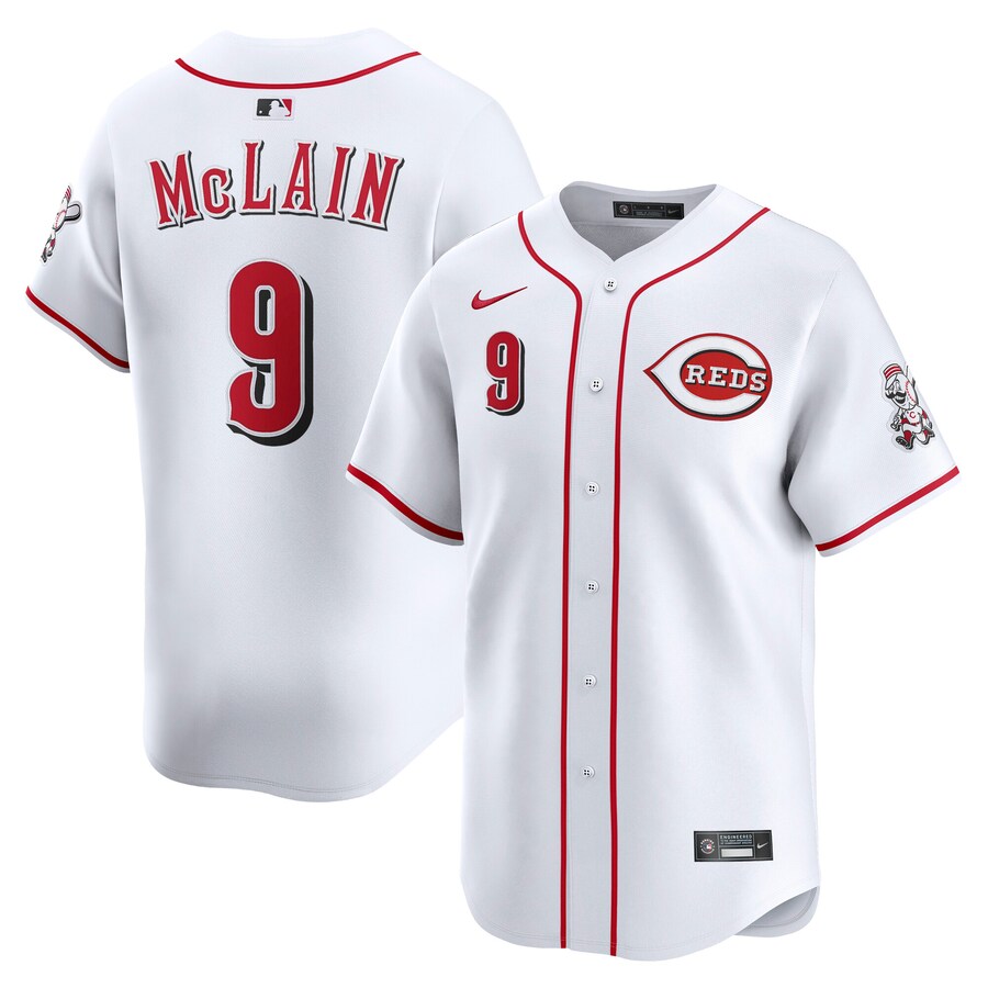 Men's Cincinnati Reds Matt McLain Nike White Alternate Limited Player Jersey
