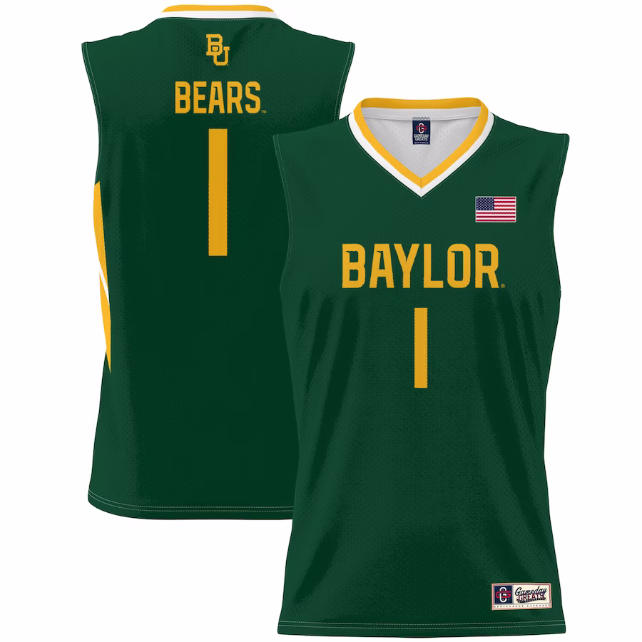 #1 Baylor Bears GameDay Greats Unisex Lightweight Basketball Jersey - Green
