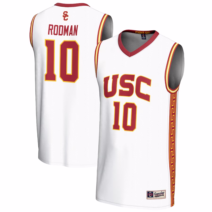 DJ Rodman USC Trojans GameDay Greats Youth  NIL Lightweight Fashion Player Basketball Jersey?�C White