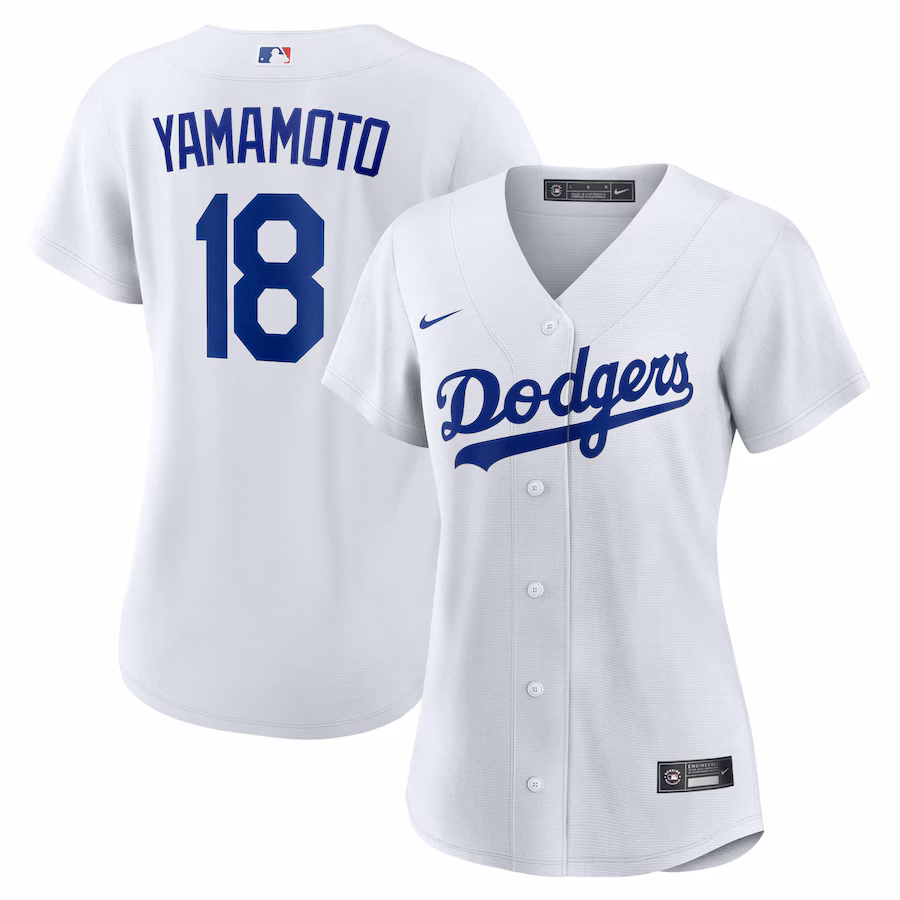 Women's Los Angeles Dodgers Yoshinobu Yamamoto Nike White Home Replica Player Jersey