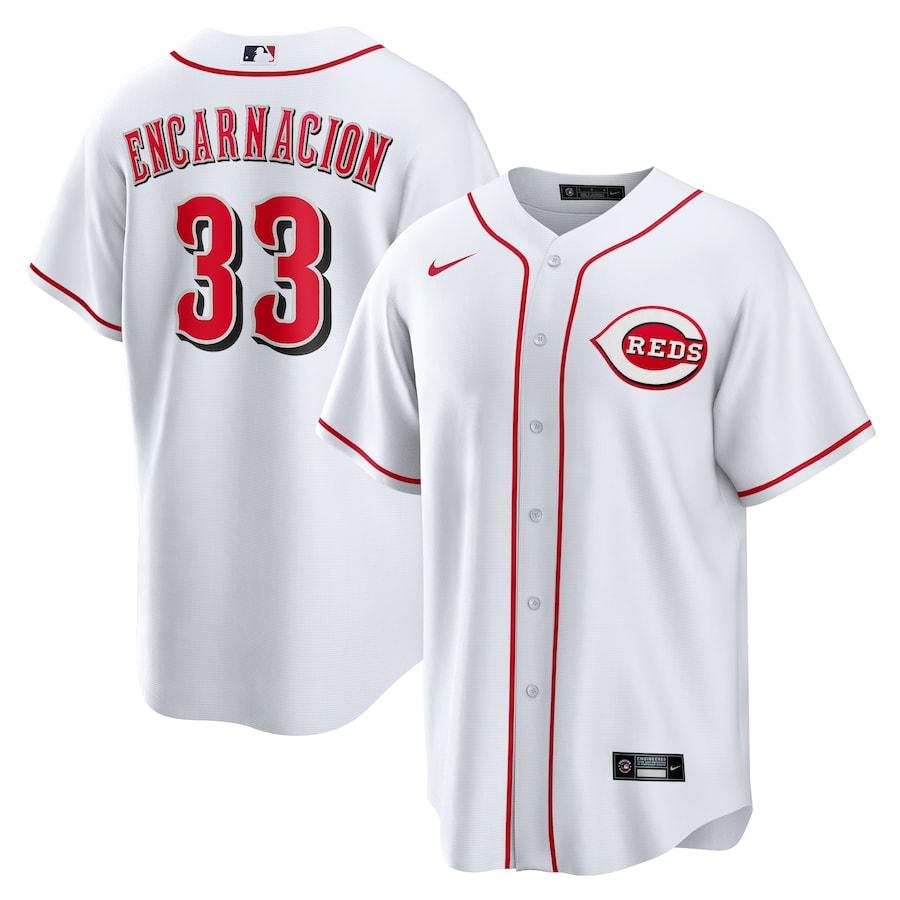 Men's Cincinnati Reds Christian Encarnacion-Strand Nike White Home Replica Jersey