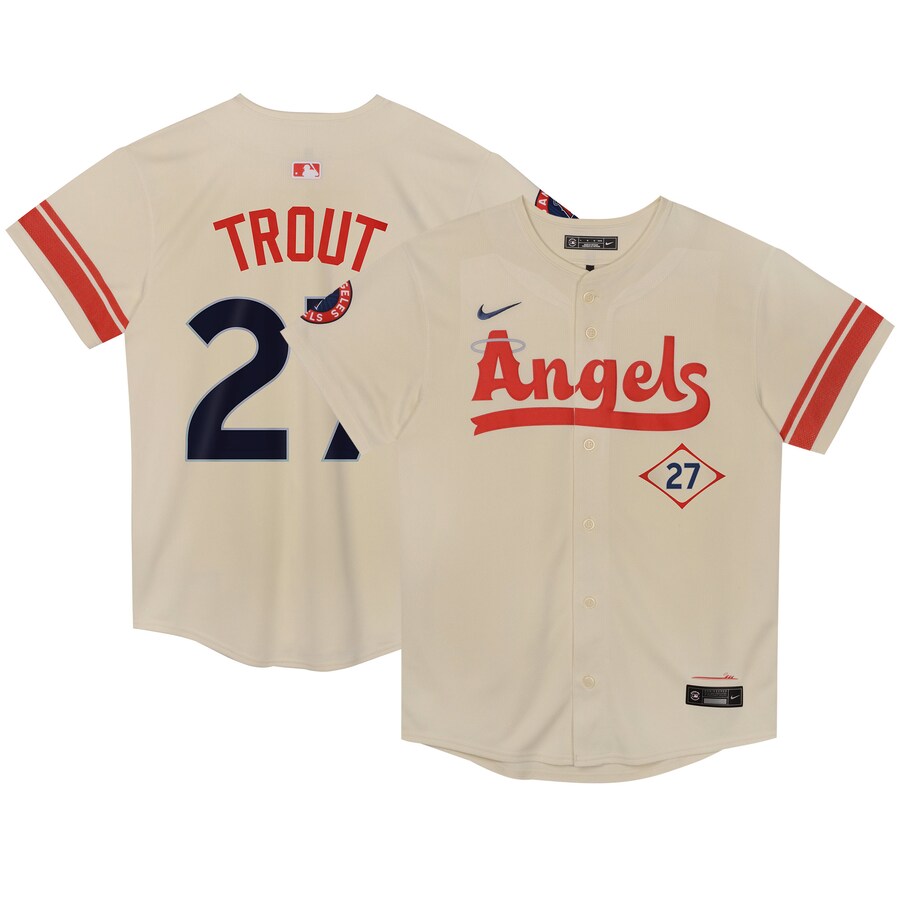 Preschool Los Angeles Angels Mike Trout Nike Cream City Connect Limited Player Jersey