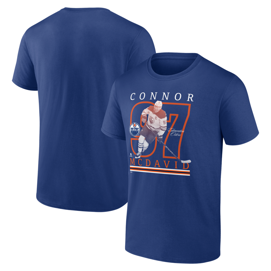Men's Edmonton Oilers Connor McDavid Royal Player Show T-Shirt
