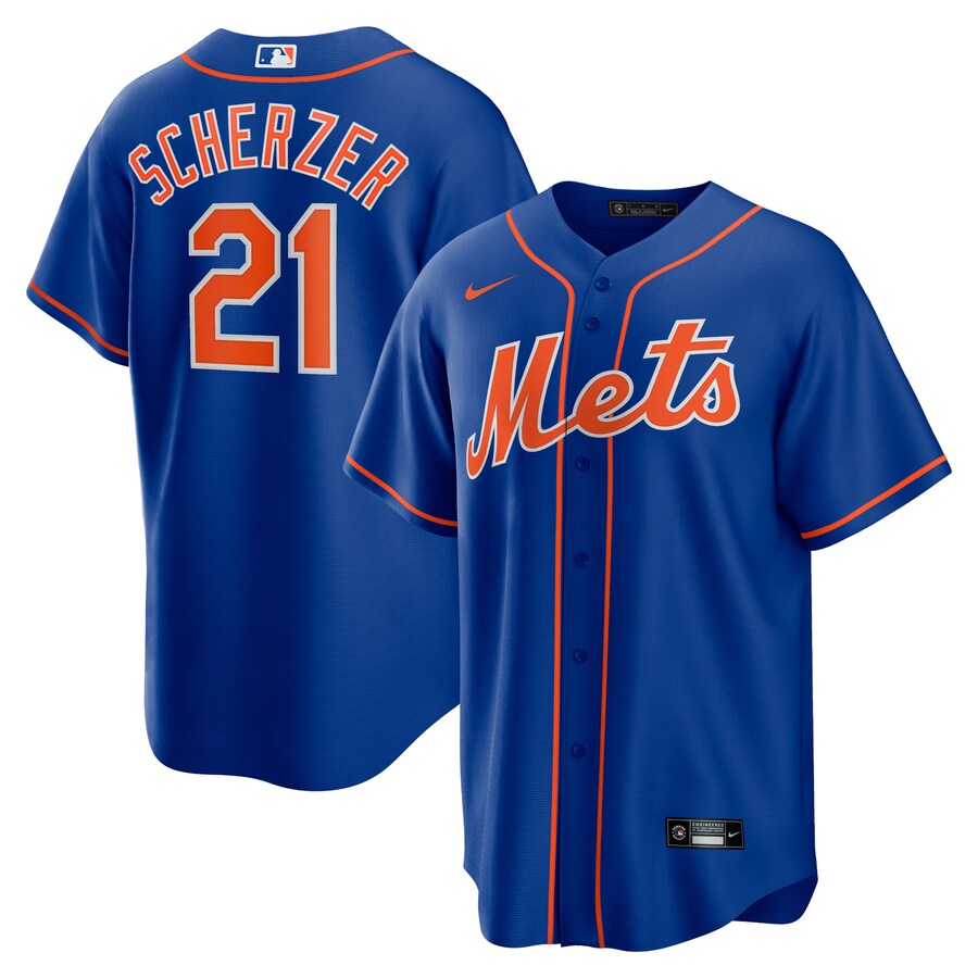 Men's New York Mets Max Scherzer Nike Royal Alternate Replica Player Jersey