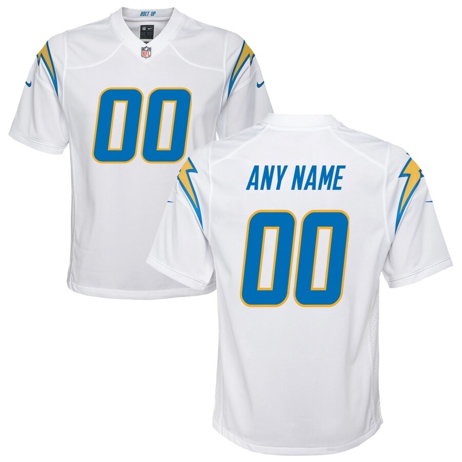 Youth Los Angeles Chargers Nike White Custom Game Jersey