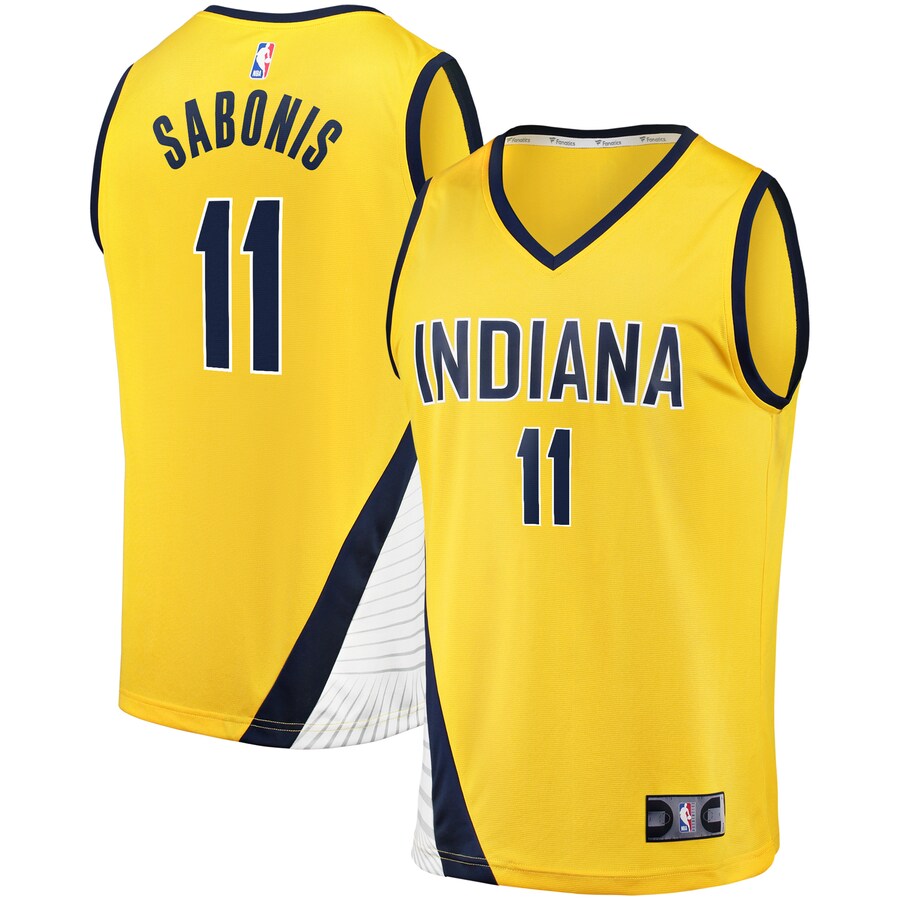 Men's Indiana Pacers Domantas Sabonis Fanatics Gold Fast Break Replica Jersey - Statement Edition