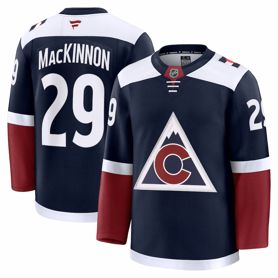 Men's Colorado Avalanche Nathan MacKinnon Fanatics Navy Alternate Premium Jersey