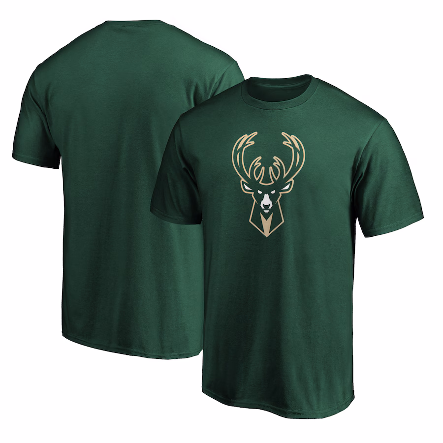 Men's Milwaukee Bucks Green Logo T-Shirt