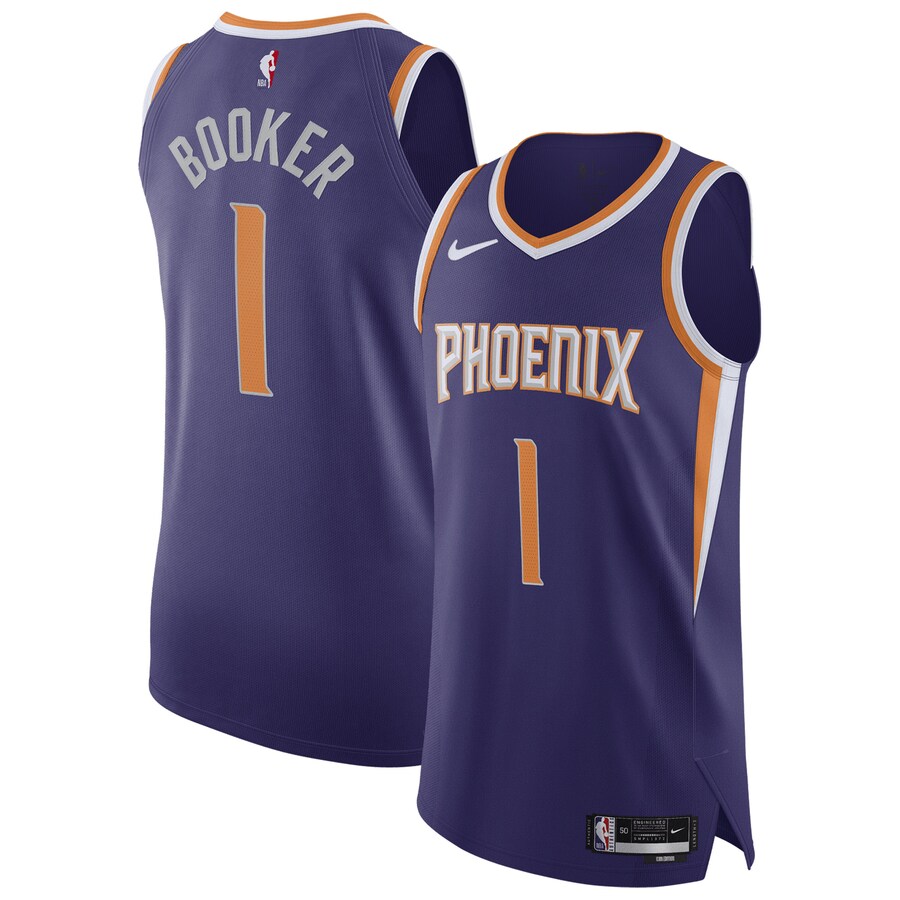 Men's Phoenix Suns Devin Booker Nike Purple Authentic Jersey - Icon Edition