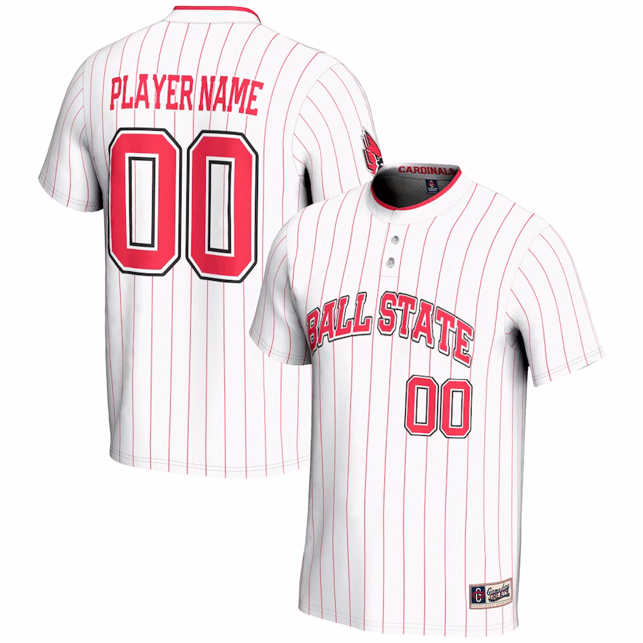 Ball State Cardinals GameDay Greats Youth NIL Pick-A-Player Lightweight Softball Jersey - White