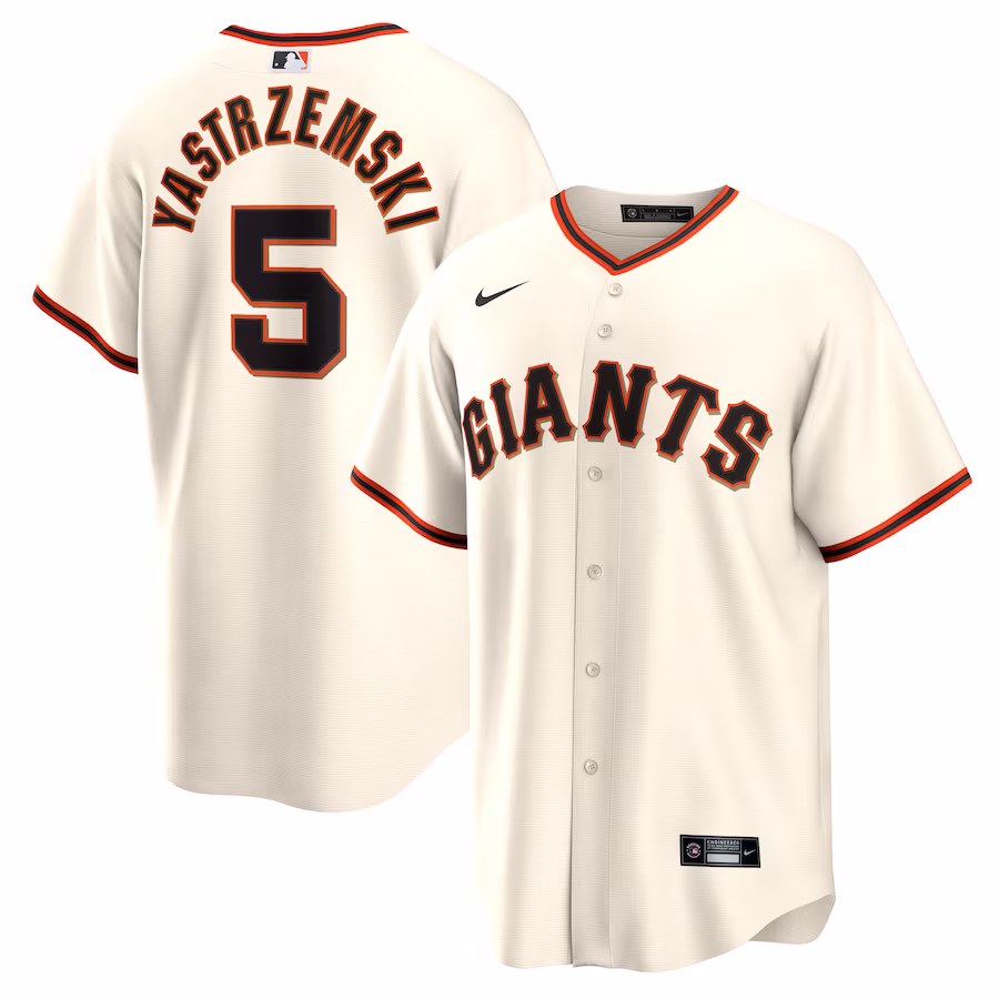Men's San Francisco Giants Mike Yastrzemski Nike Cream Home Replica Player Jersey