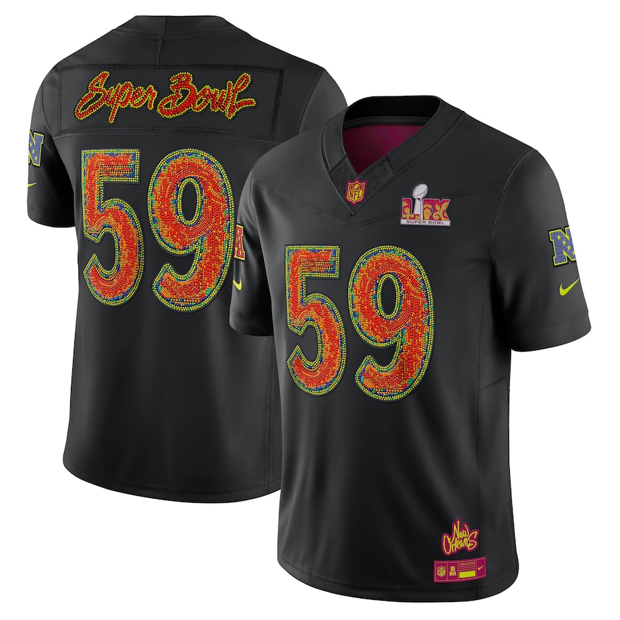 Men's Nike Black Super Bowl LIX Limited Jersey