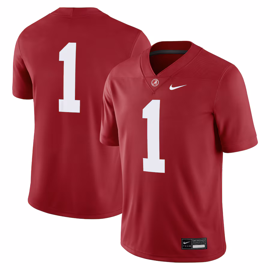 #1 Alabama Crimson Tide Nike Game Jersey - Crimson