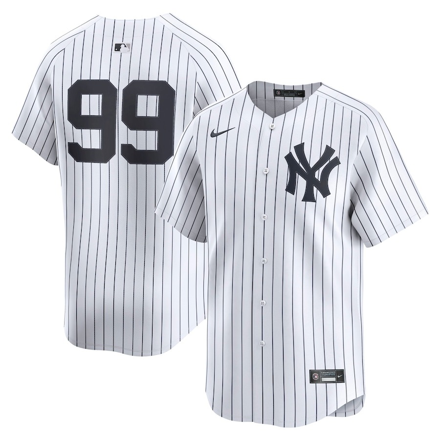 Men's New York Yankees Aaron Judge Nike White 2024 World Series Home Replica Player Jersey