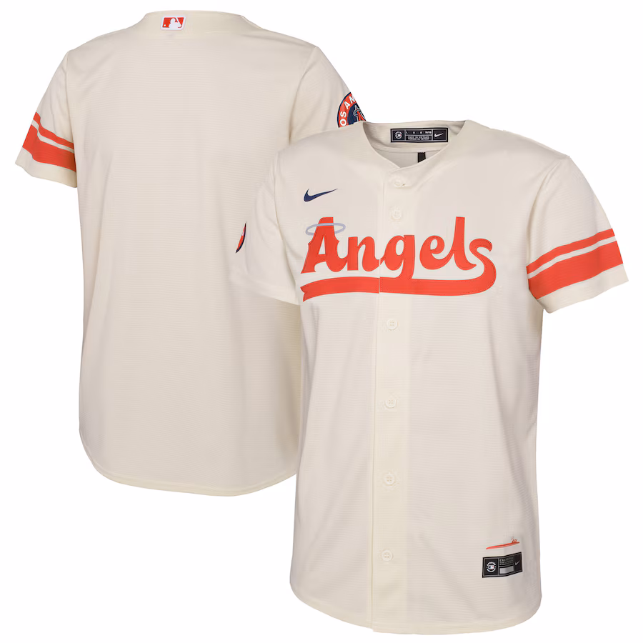 Toddler Los Angeles Angels Nike Cream City Connect Replica Jersey